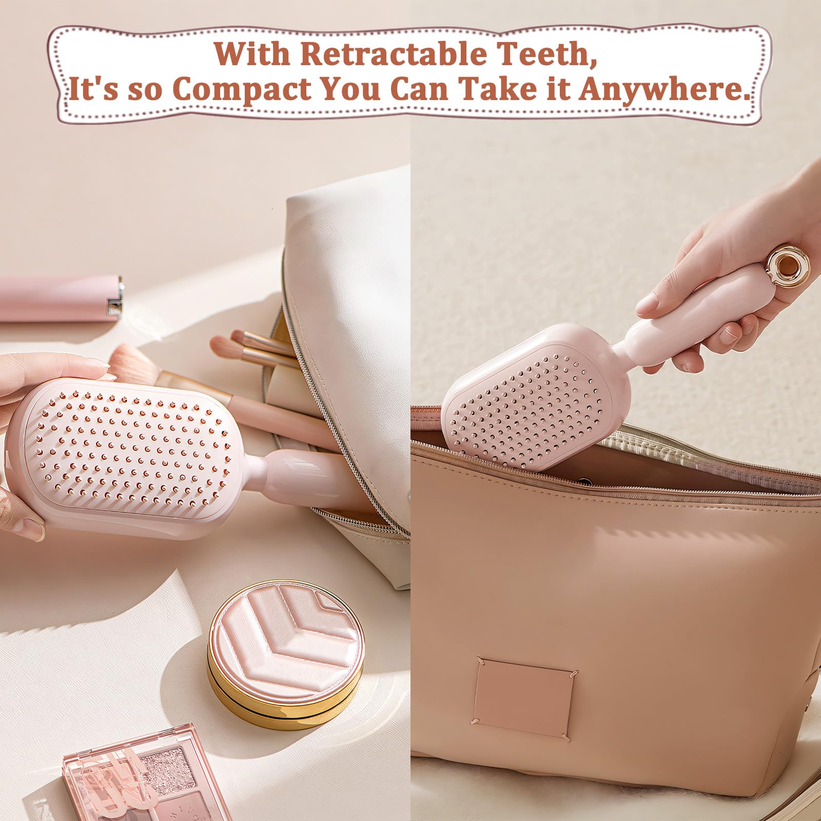 PMDYBY brosse-anti-statique, réduit l'électricité statique pour un brushing plus doux.