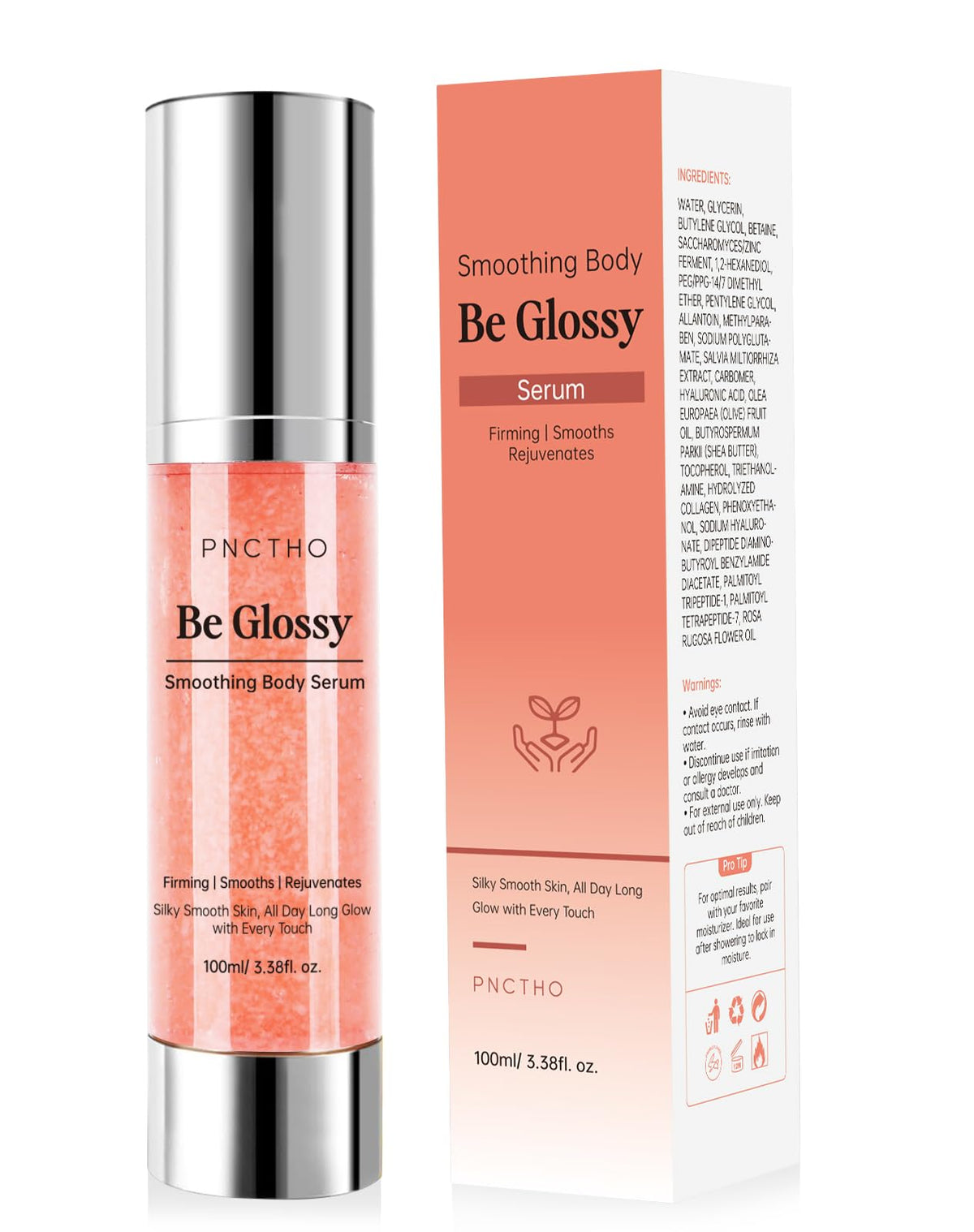 Pnctho Be Glossy Serum — bouteille élégante et hydratation profonde pour une peau rayonnante.