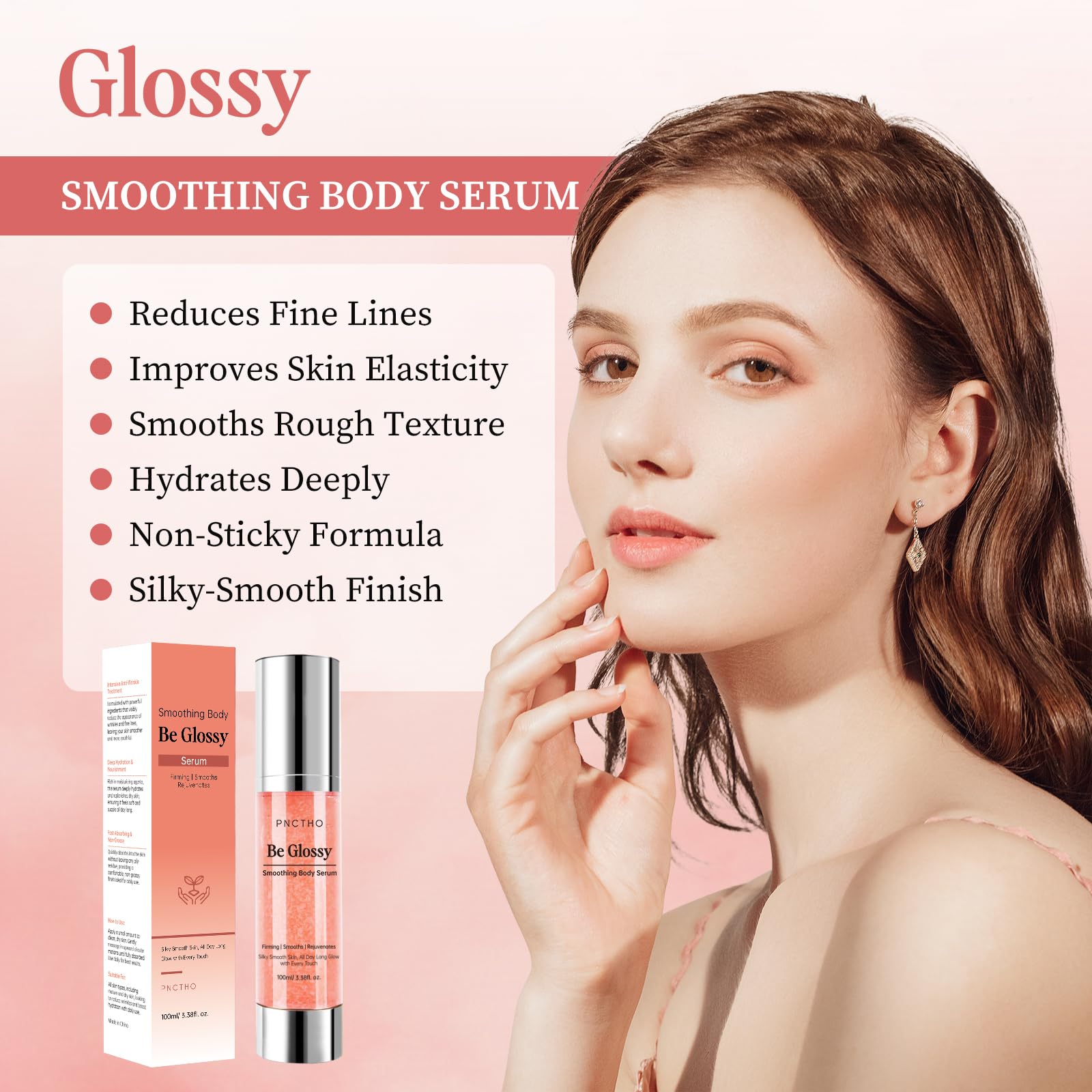 Pnctho Be Glossy Serum — texture légère et absorption rapide sans gras.
