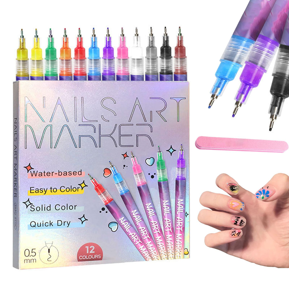 PNNDSST: palette de 12 couleurs pour art des ongles, idéale pour créer des designs variés.
