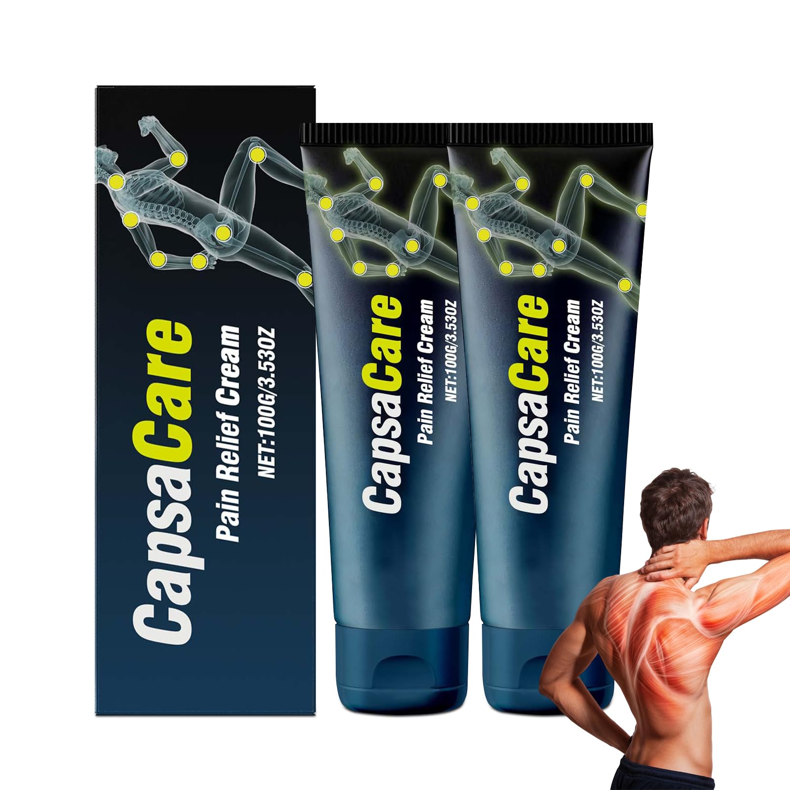 Pnylqo Capsacare – crème neuropathie, idéale pour pieds et mains, flacon portable.