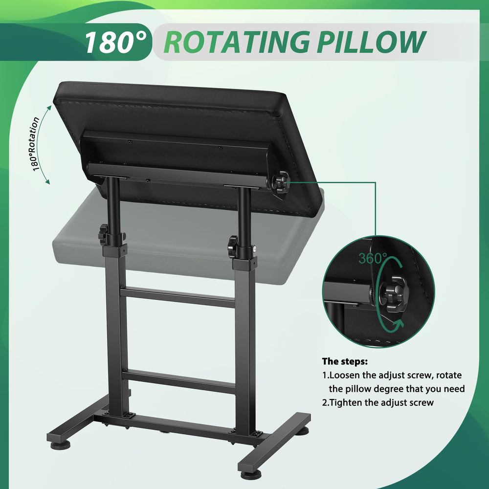 Poarmeey Repose-bras tatouage XXL cadre en acier durable.