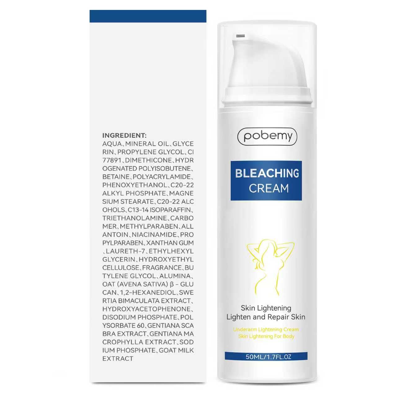 POBEMY Crème éclaircissante Visage pour teint plus uniforme et rayonnant.