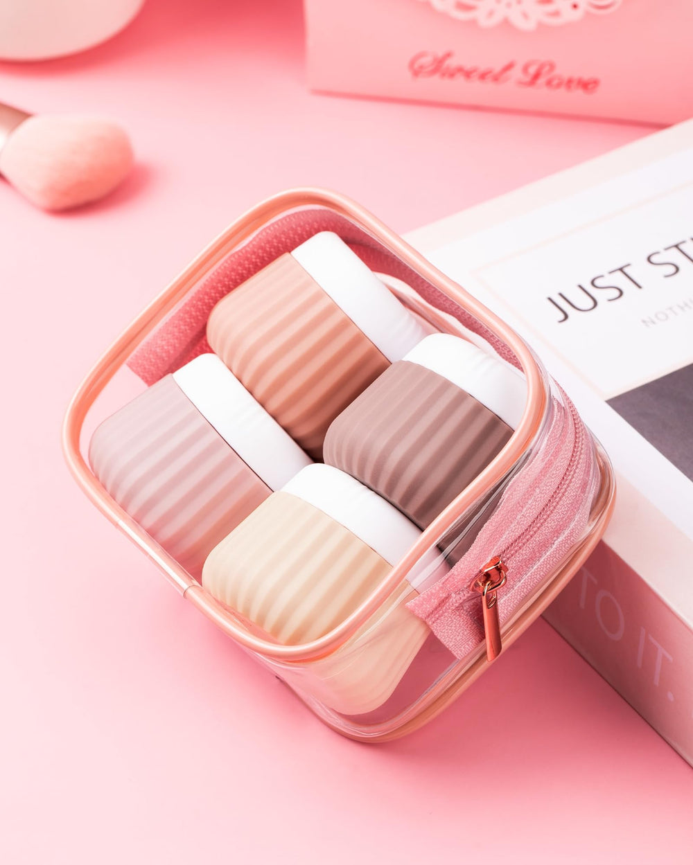 Mrsdry pochette transparente voyage, tout en un rangement clair.