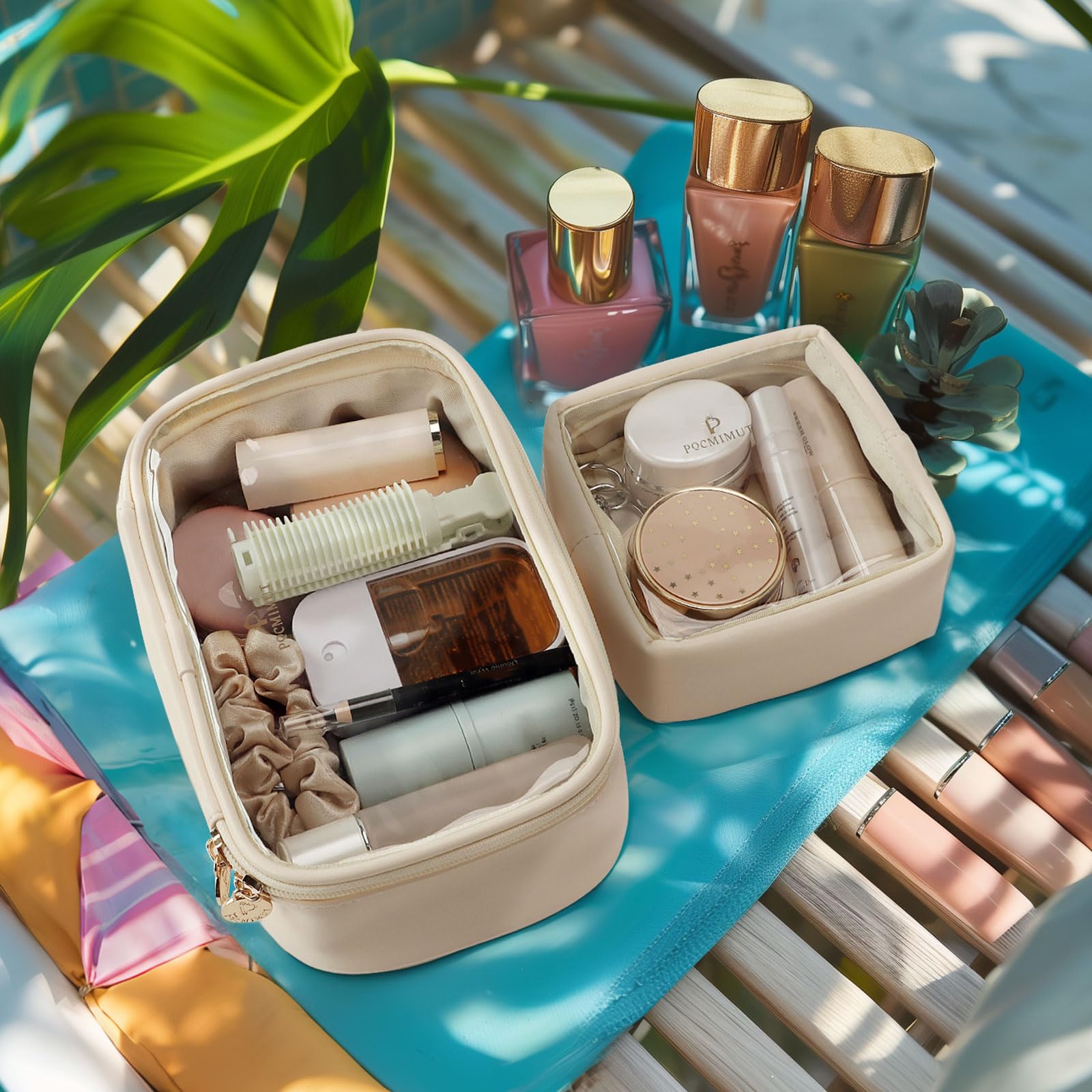 Pocmimut organisateur voyage clear, accès facile à vos essentiels en déplacement.