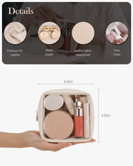 Pocmimut sac maquillage beige polyvalent, usage quotidien et voyage simplifié.