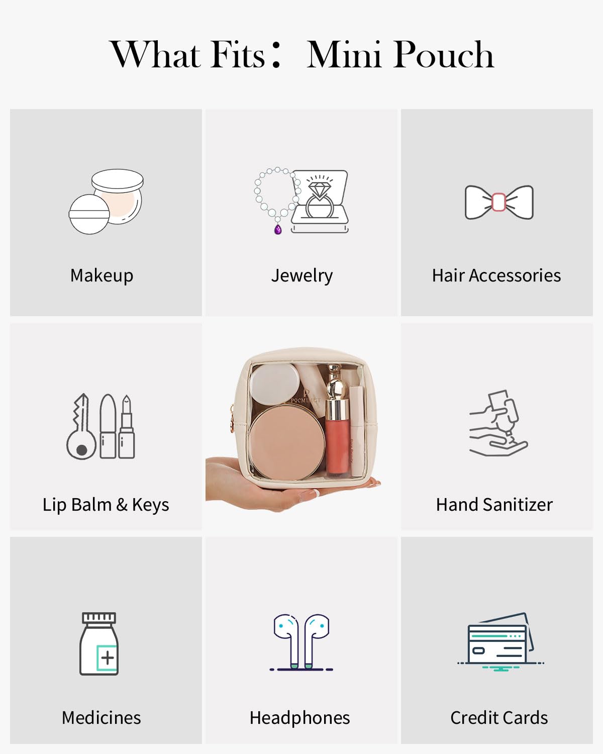 Pocmimut sac maquillage bureau, organisation pratique au quotidien.