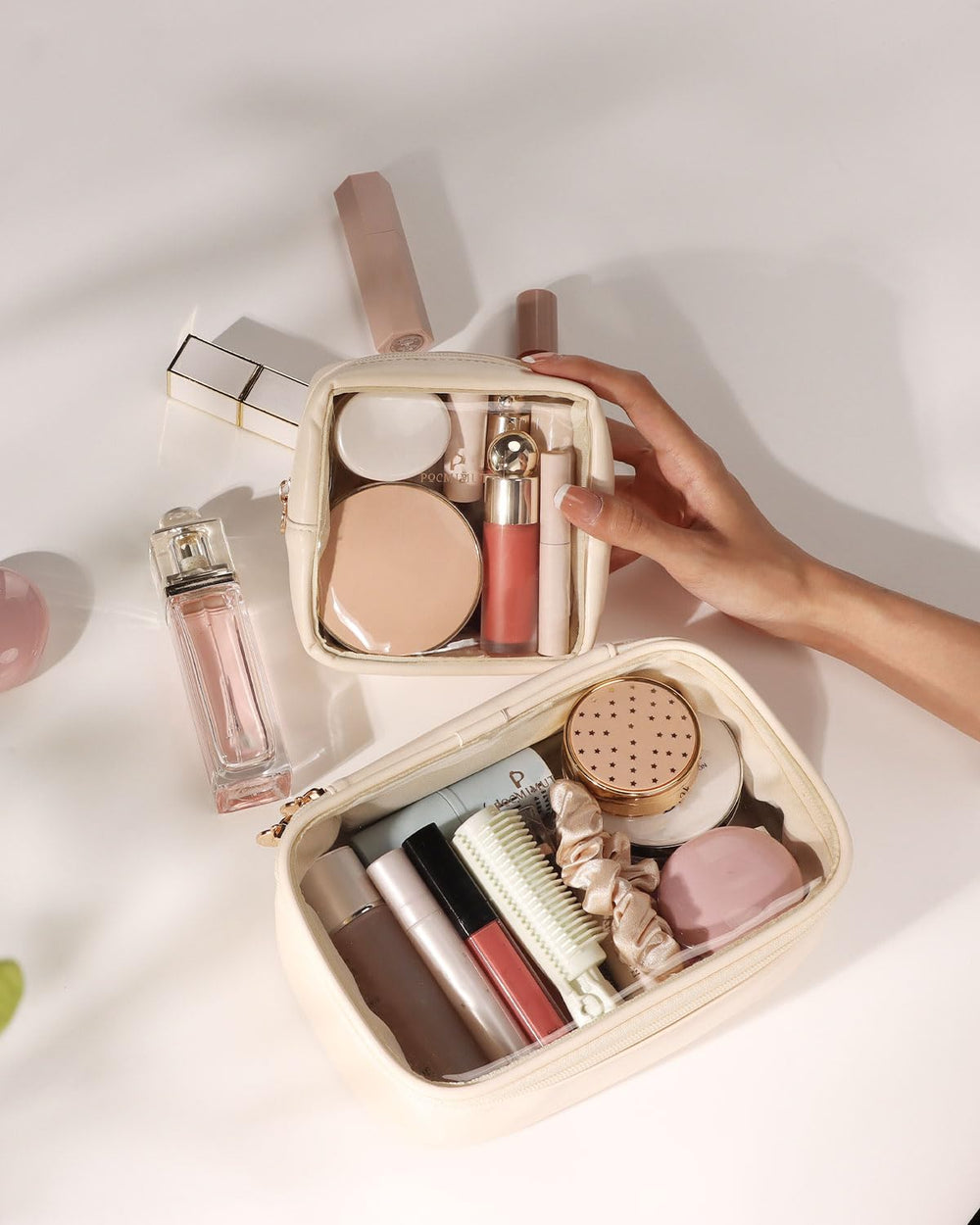 Pocmimut Trousse Maquillage Transparente – cadeau : option pratique pour offrir.