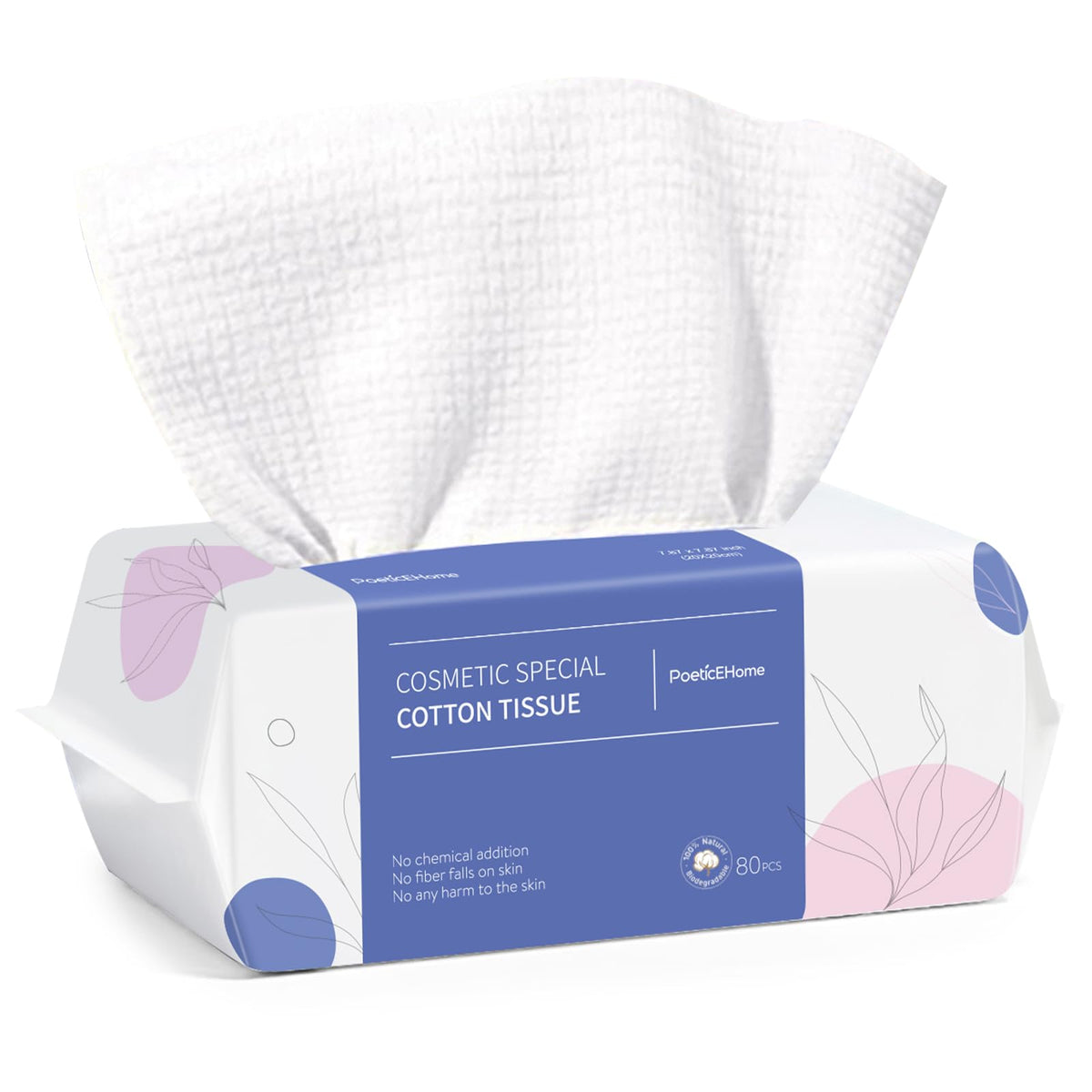 La serviette PoeticEHome pour le visage, épaisse et douce, idéale pour le nettoyage quotidien.