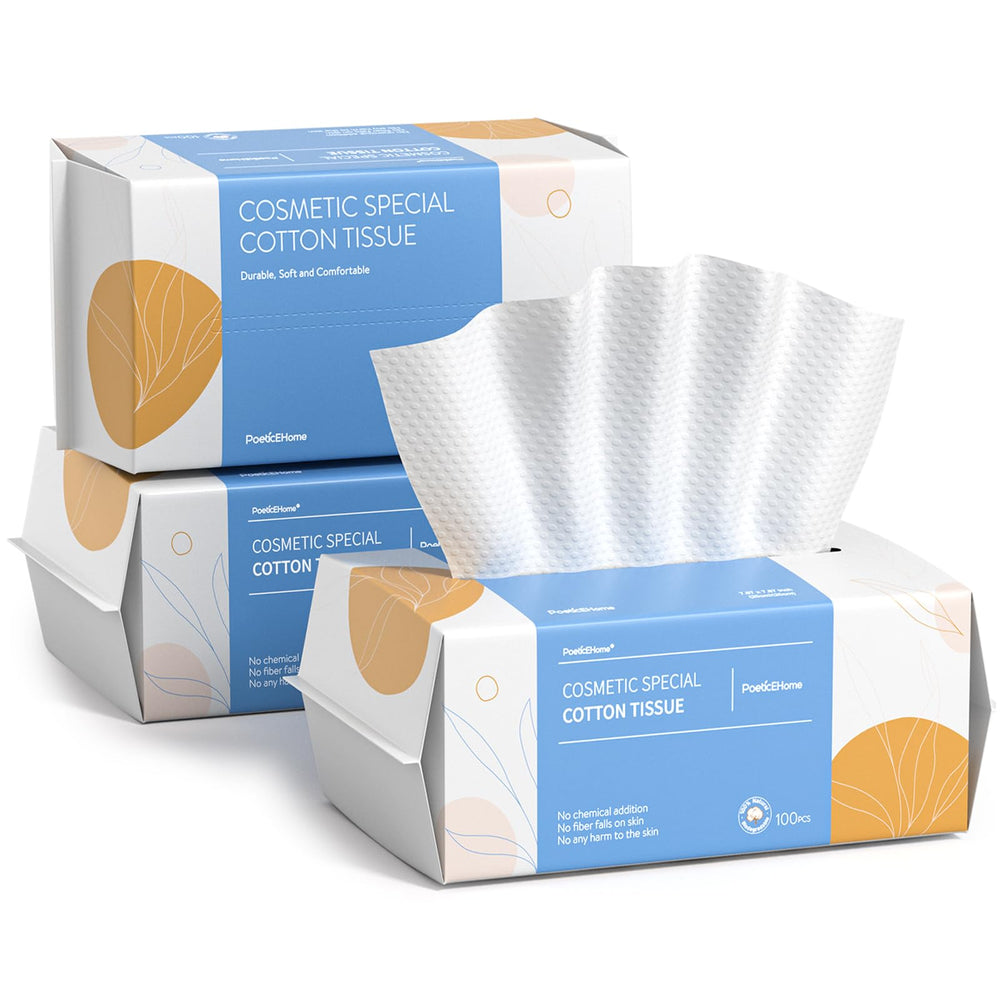 PoeticEHome Tissus coton pack 3, douceur et solidité pour nettoyage quotidien.
