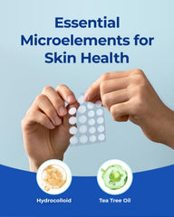 Emballage POINTMASS compact avec 132 patch hydrocolloïdes, pratique en déplacement.