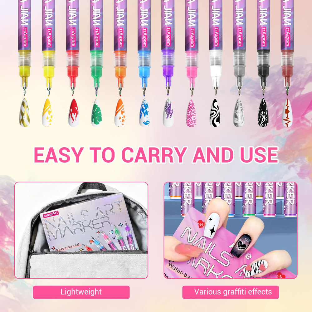 Poiykmt stylo art des ongles points fins et précis pour embellissements