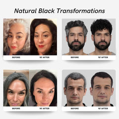 POLAR HAIR CARE : Résultat noir jet sur cheveux gris.