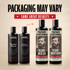 Polished Gentleman Après-shampoing barbe – flacon, démêlage facilité.