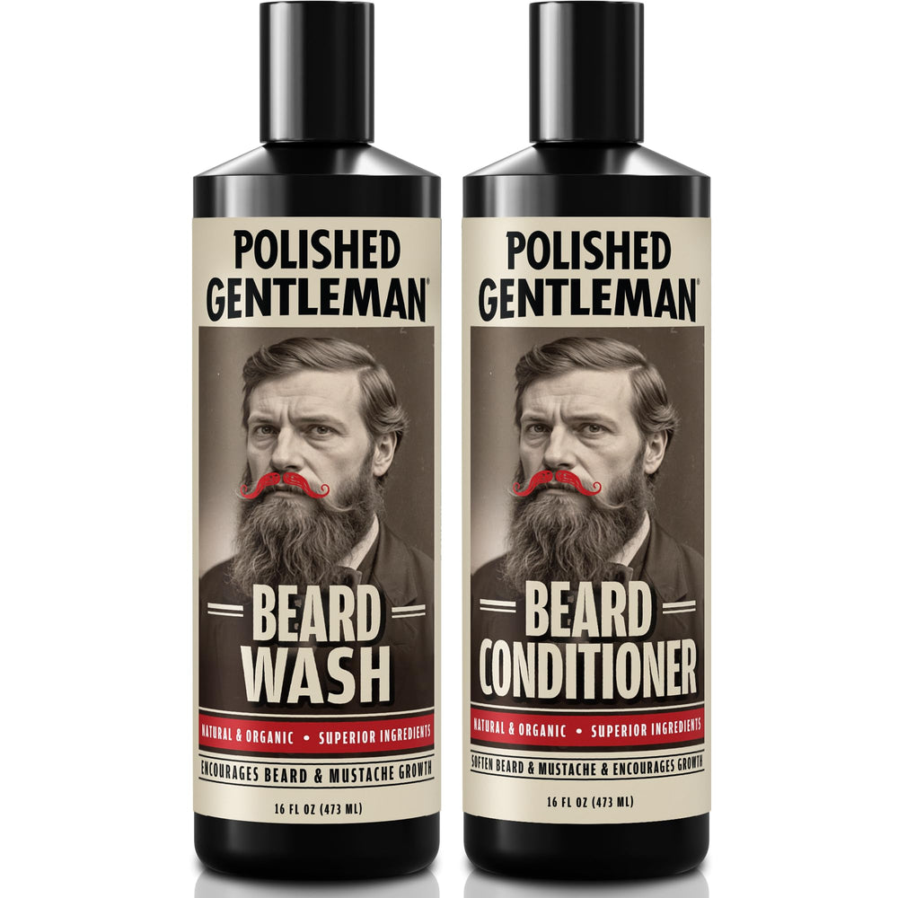 Polished Gentleman Shampoing barbe – flacon, nettoyage en profondeur.