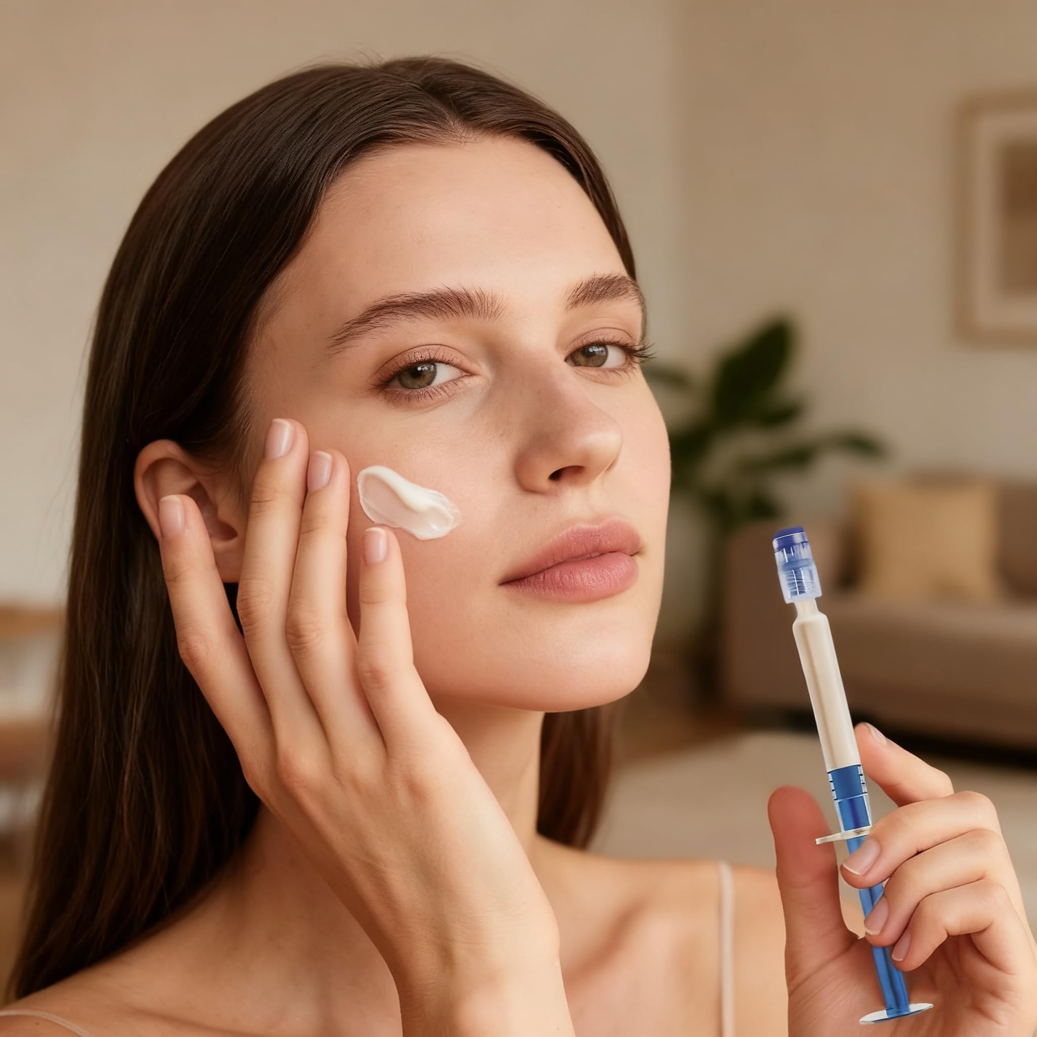 Contours du visage plus nets grâce au soin polypeptide-collagen-elastic-essence.
