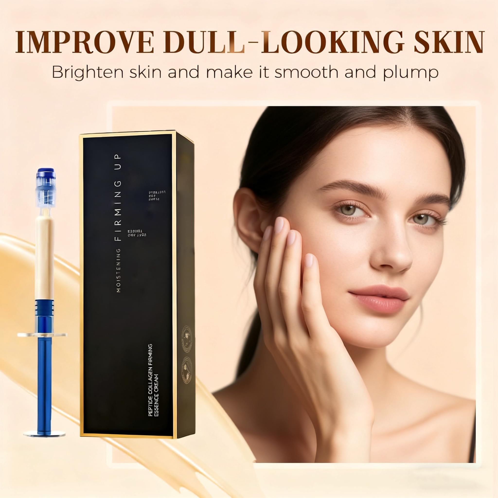 Rituel quotidien avec crème polypeptide-collagen-elastic-essence pour peau tonifiée.