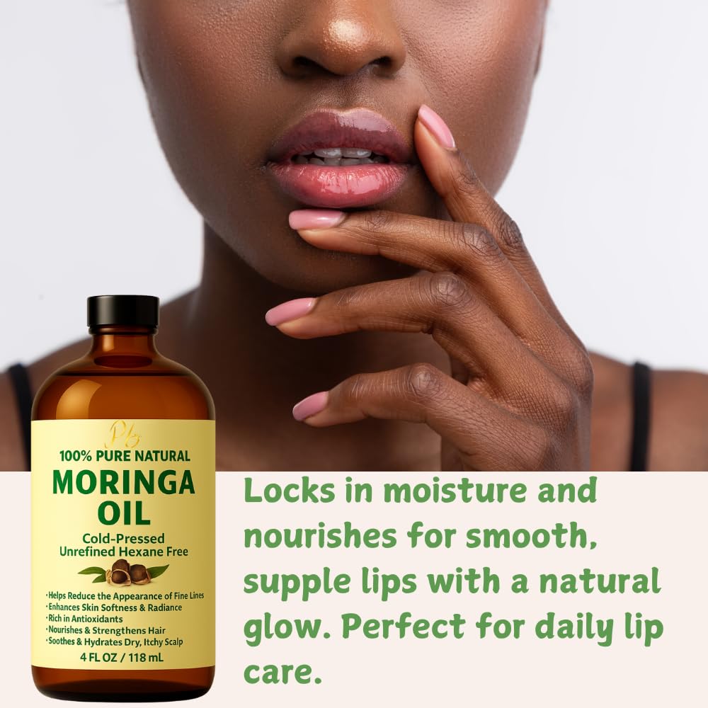 Pomberries Huile Moringa primer maquillage, application lisse et naturelle.