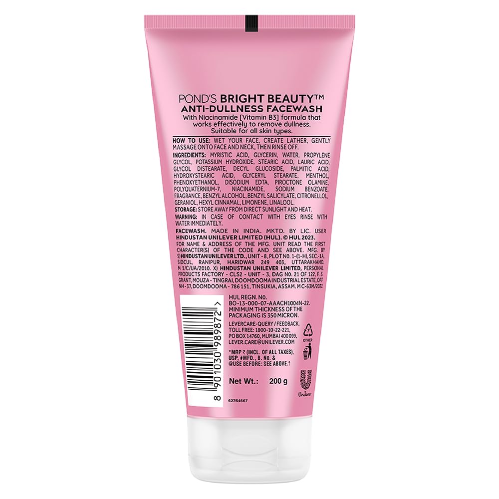 POND'S Bright Beauty Face Wash — voyage-compact, pratique pour les déplacements.