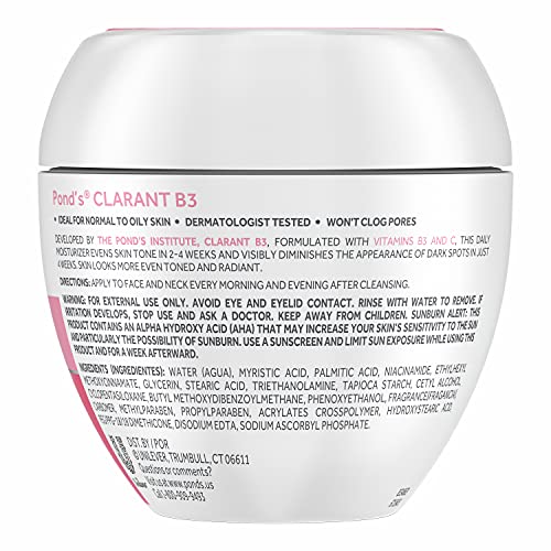 Texture légère de la crème POND'S Clarant B3 pour peau normale à grasse