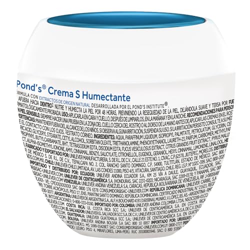 Application sur le visage et le cou avec POND'S Crème S Humectante.