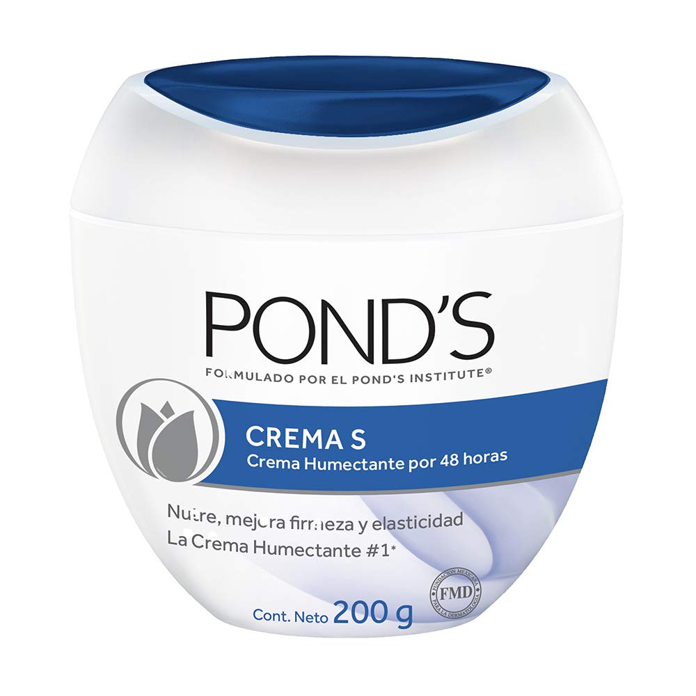 POND'S Crème S Humectante en flacon 200 g pour hydratation quotidienne.