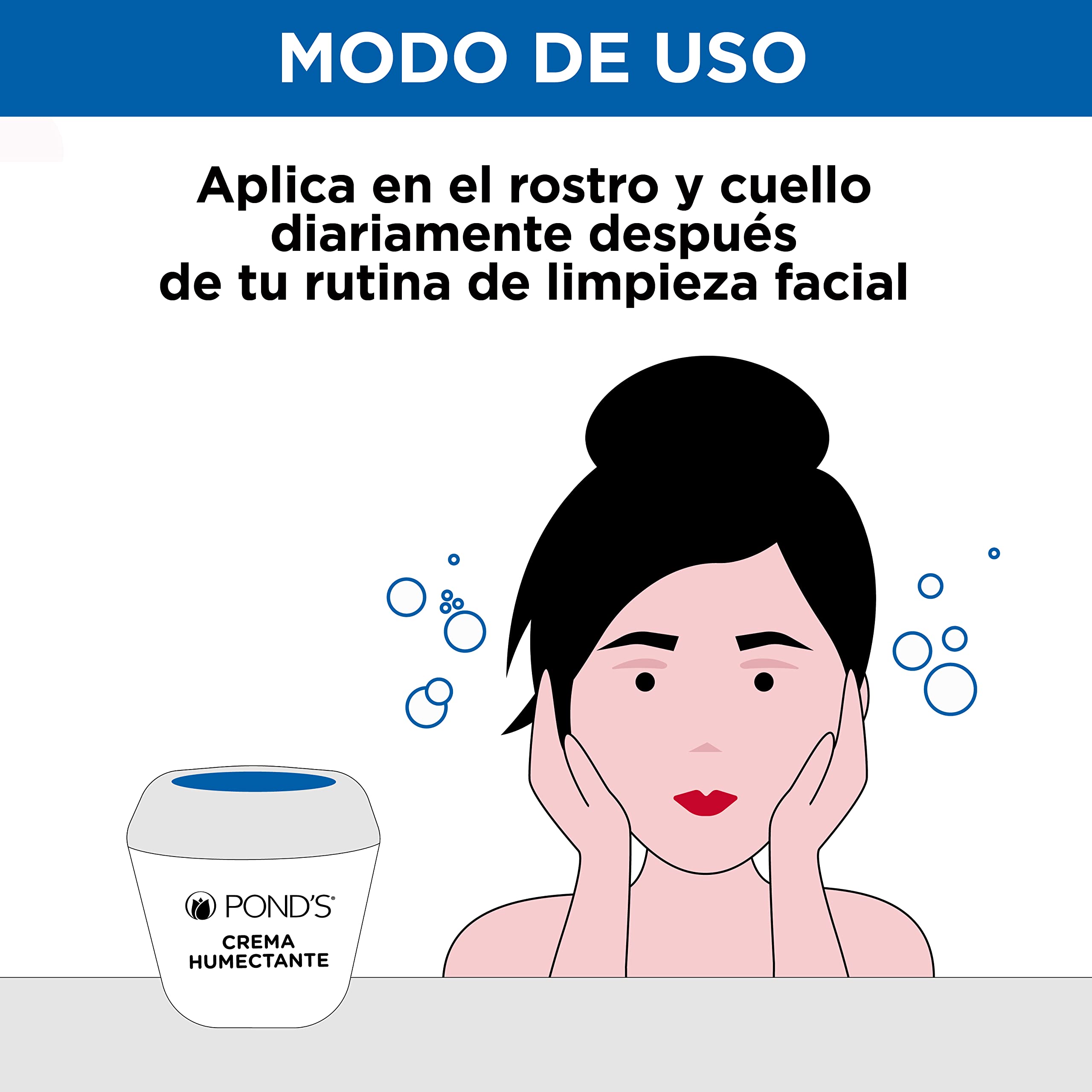 Routine beauté quotidienne avec POND'S Crème S Humectante.
