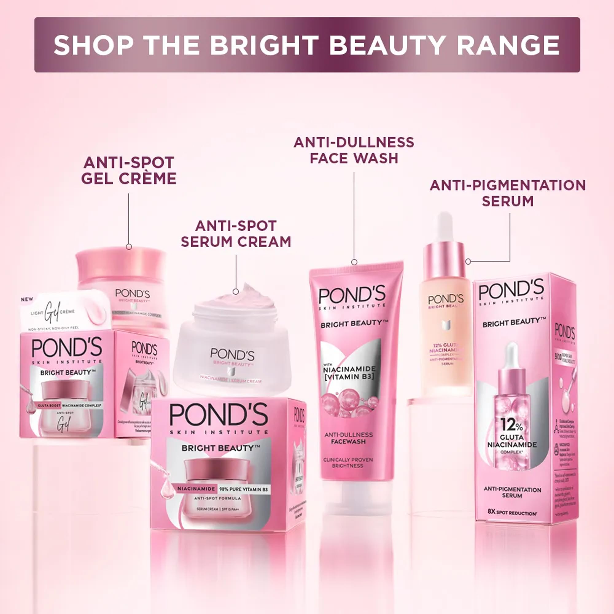 Pond's Sérum Brillance — flacon pratique de 14 ml pour l’usage quotidien.