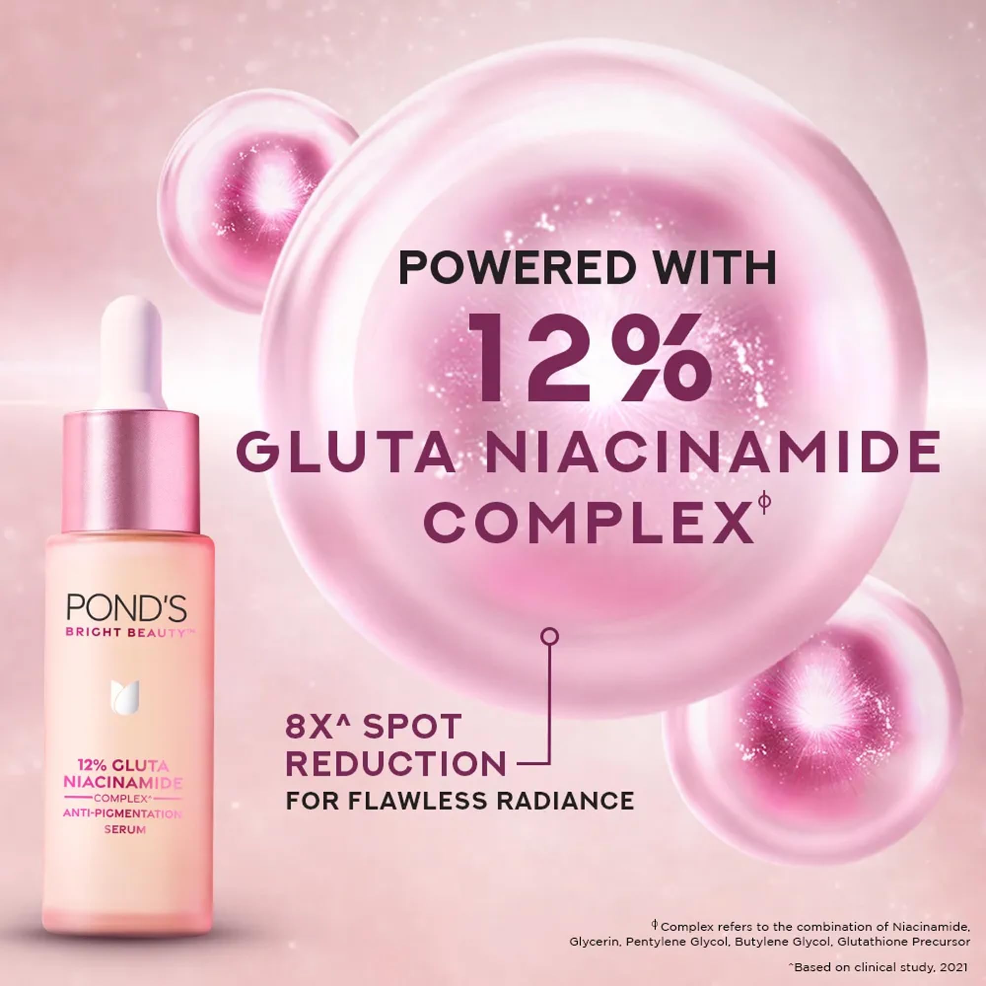 Pond's Sérum Brillance — texture légère qui pénètre facilement sans gras.