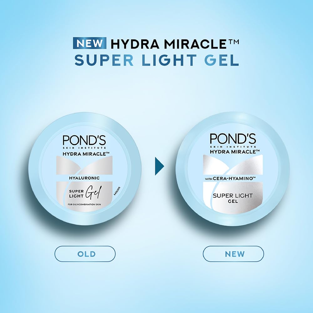 POND'S Super Light Gel, format 100 ml pratique pour maison et voyage.