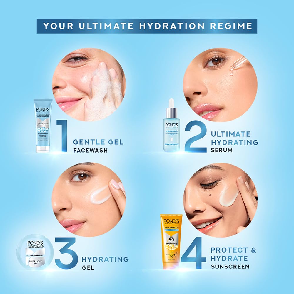 POND'S Super Light Gel, formule non-grasse pour tous les types de peau.