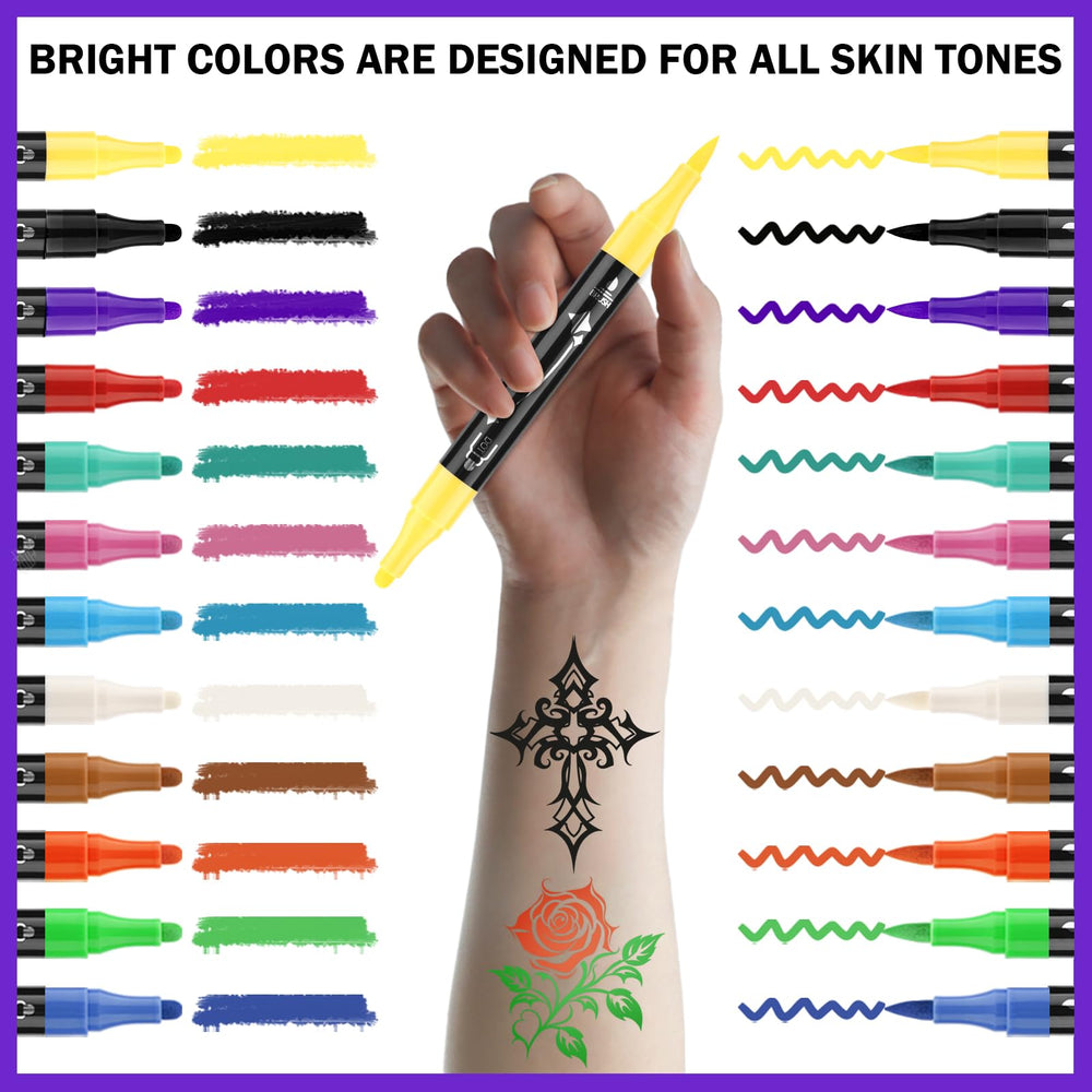 Ponhey pochoirs tatouage, 67 modèles pour designs variés.