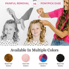 Pony Pick, retrait elastiques cheveux sans douleur, pratique pour enfants.