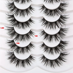 Pooplunch cils 8D croises regard chat, volume soutenu pour look audacieux