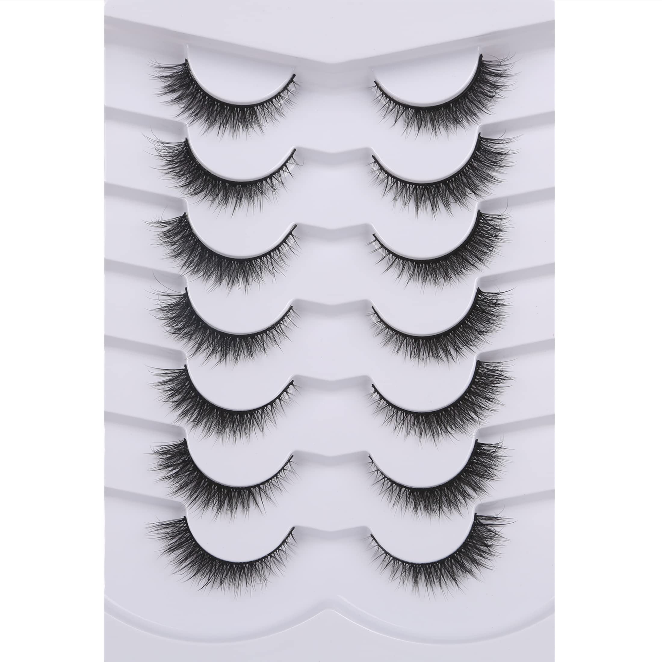 Pooplunch cils 8D – ensemble 7 paires pour un look polyvalent et durable.