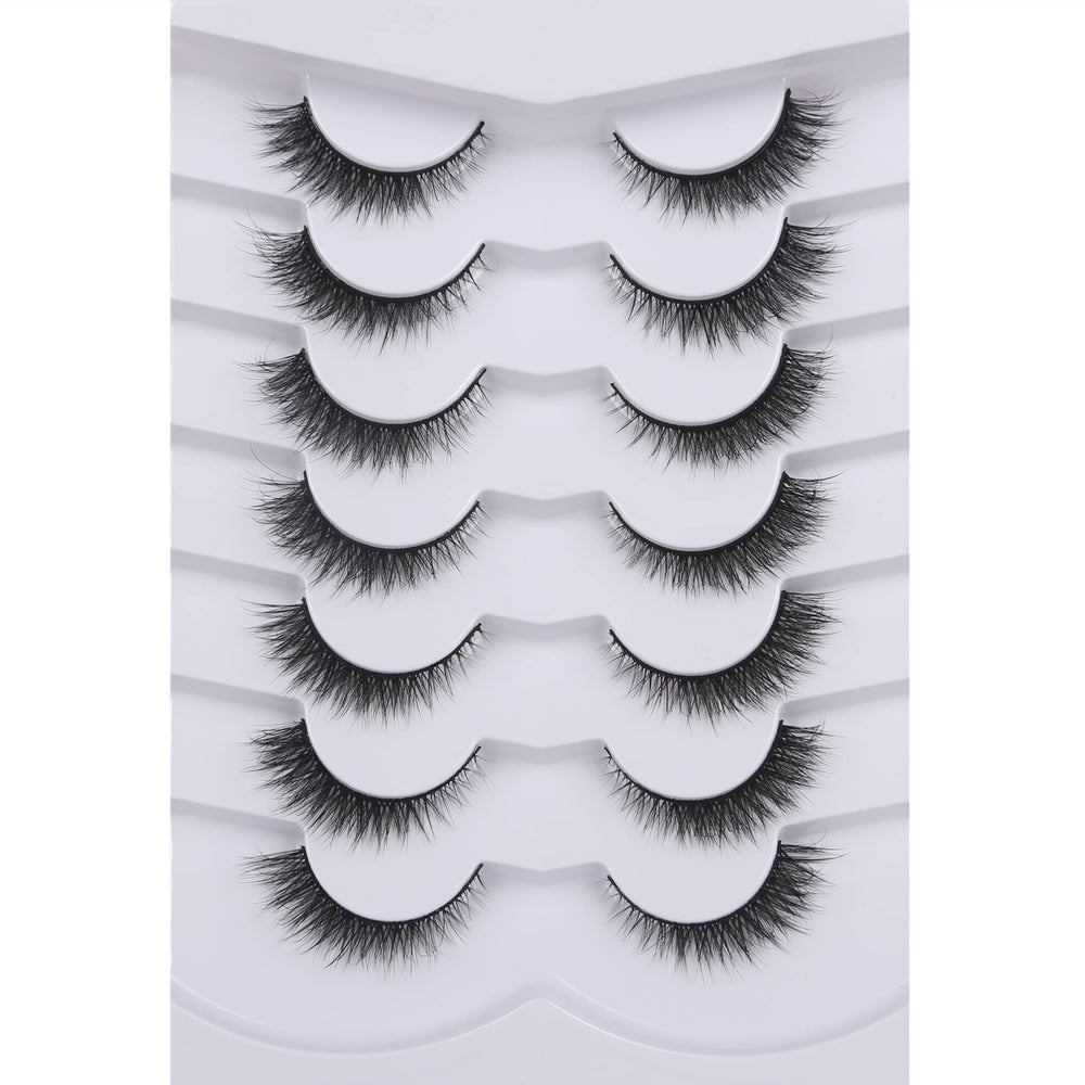 Pooplunch cils 8D – ensemble 7 paires pour un look polyvalent et durable.