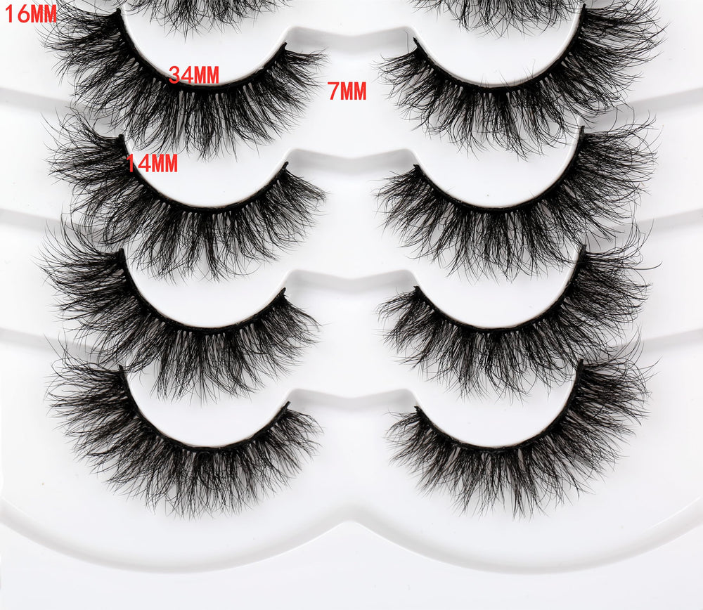 Pooplunch cils 8D en fibre synthétique, aspect soyeux, faux mink.