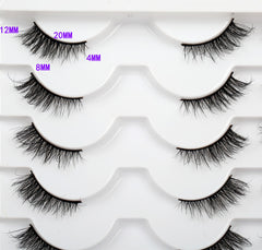 Pooplunch cils demi-cat-eye avec volume naturel pour agrandir les yeux.