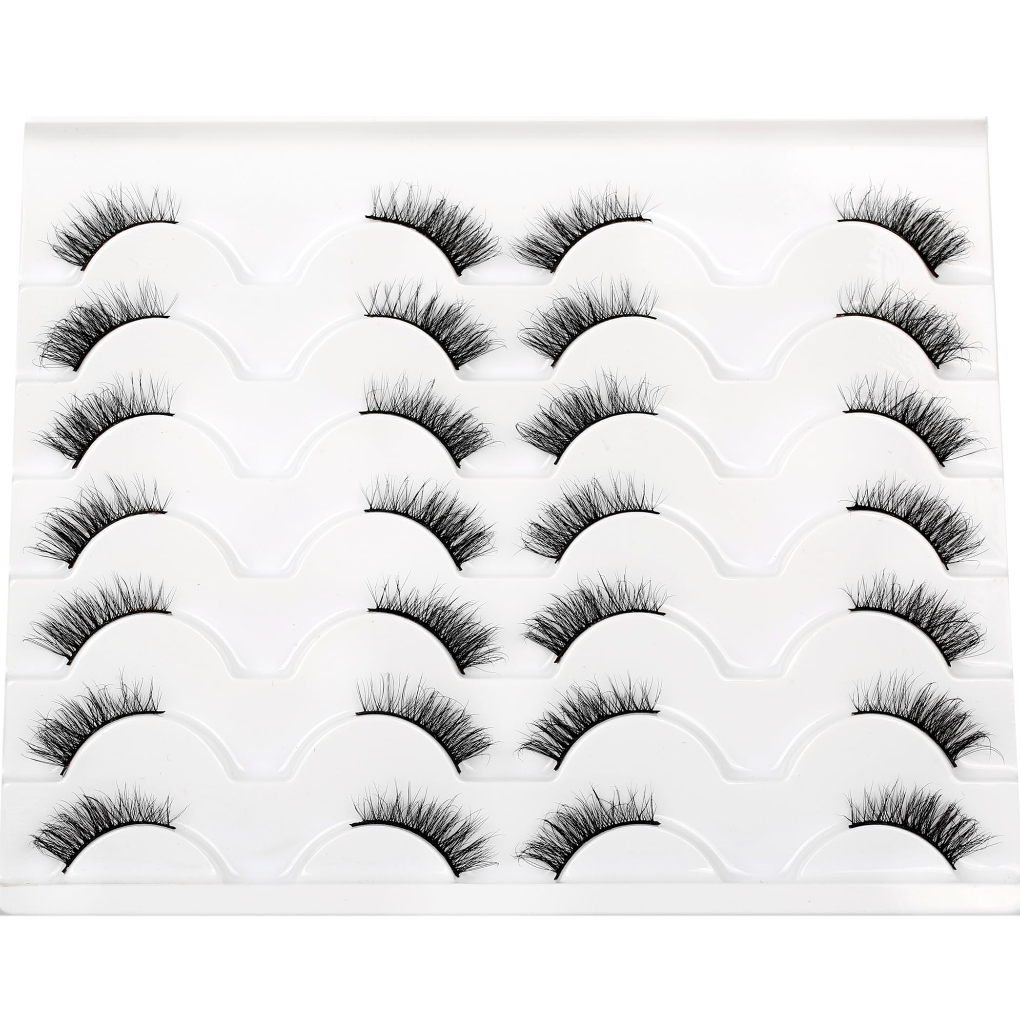 Pooplunch cils demi-cat-eye bande courte pour une pose rapide.