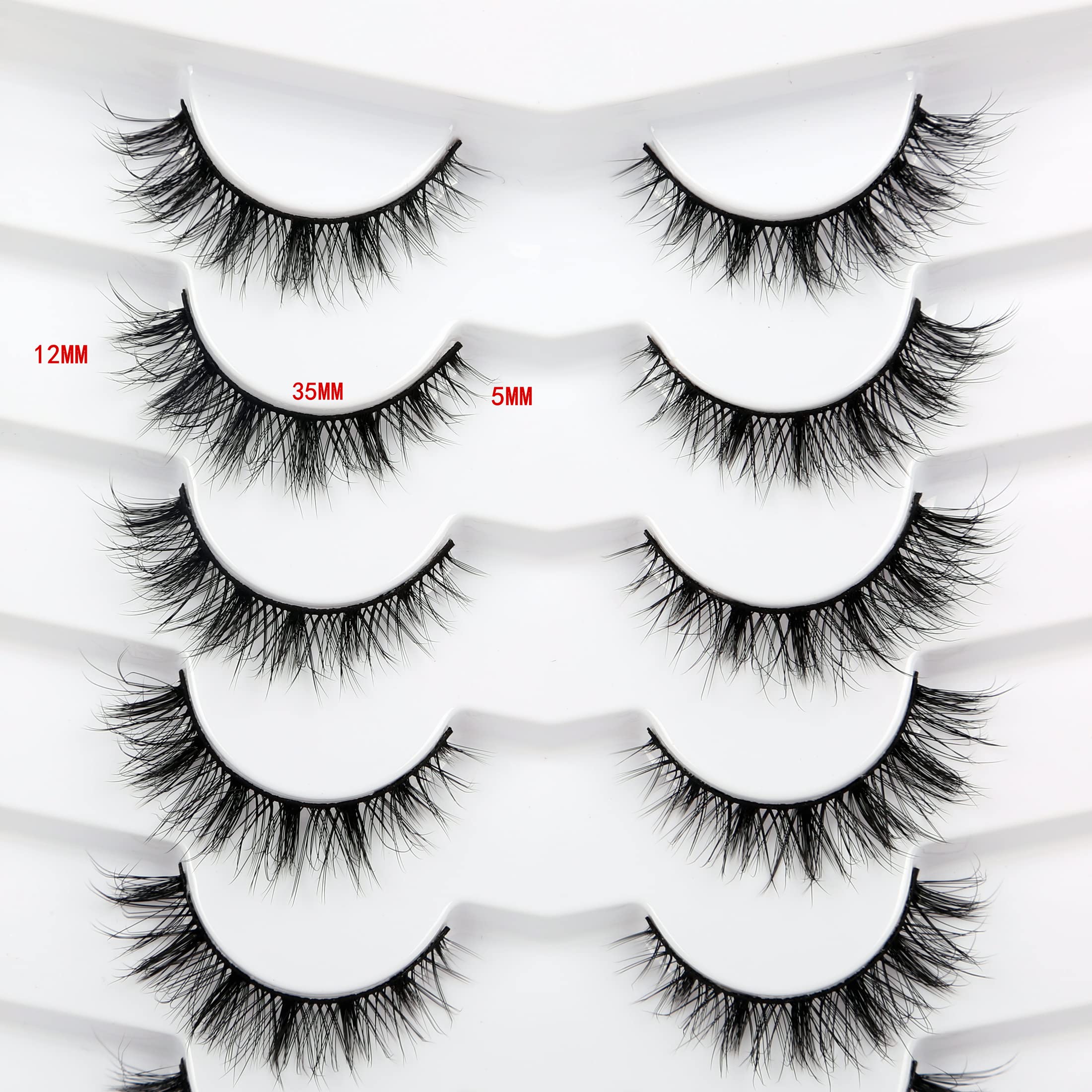 Pooplunch cils faux mink 8D, toucher doux et léger