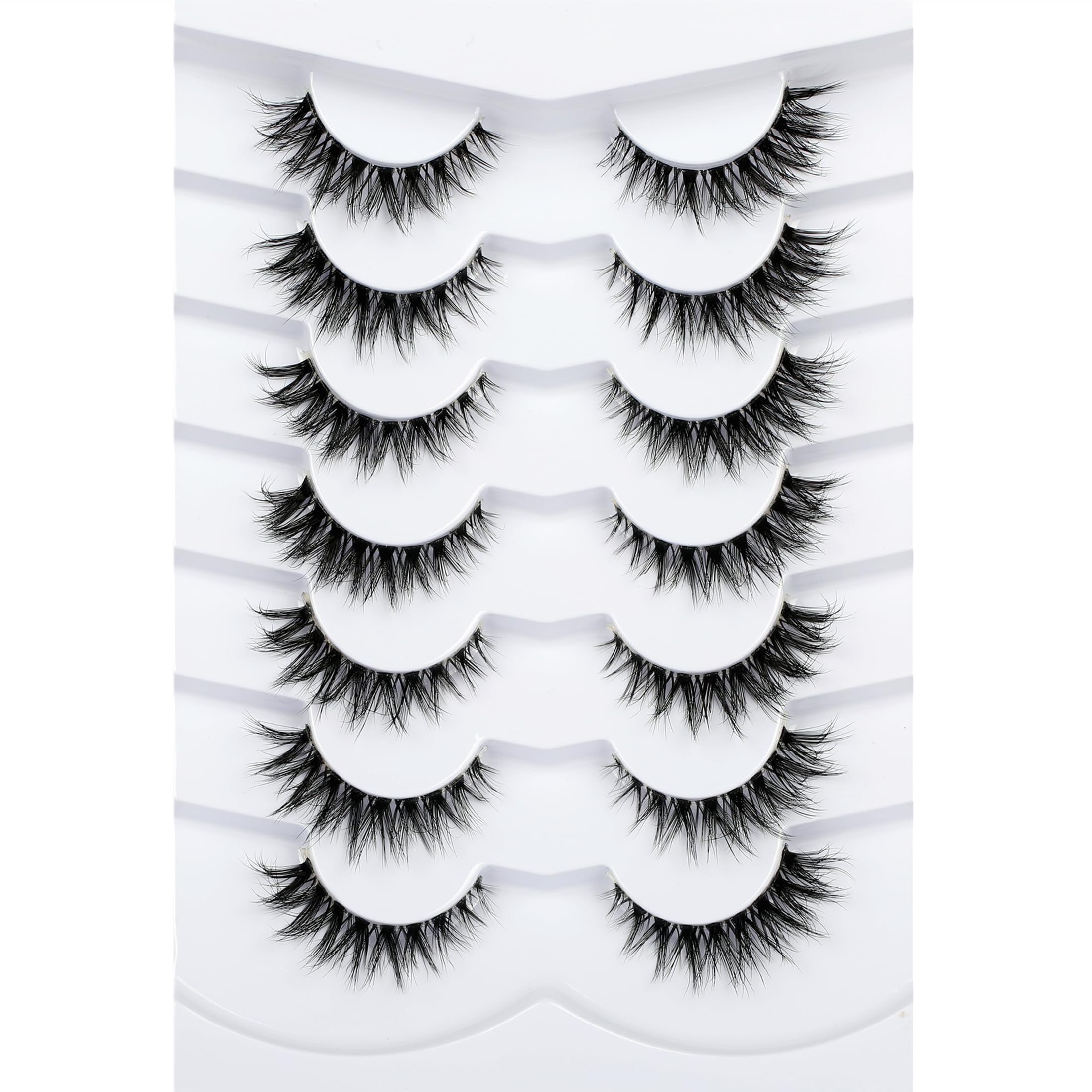 Pooplunch cils faux mink bande invisible pour un regard œil-de-chat naturel et confortable.