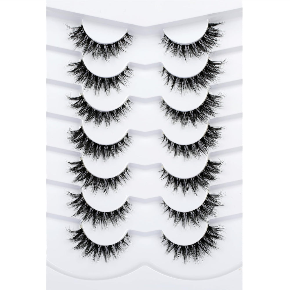 Pooplunch cils faux mink bande invisible pour un regard œil-de-chat naturel et confortable.