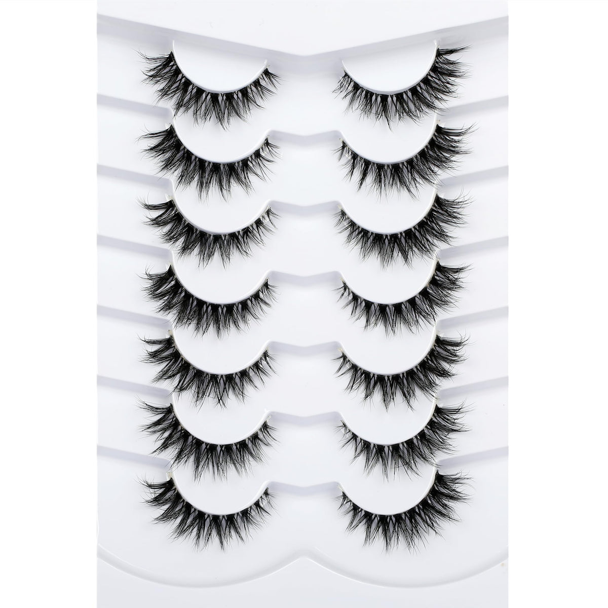 Pooplunch cils faux mink bande invisible pour un regard œil-de-chat naturel et confortable.