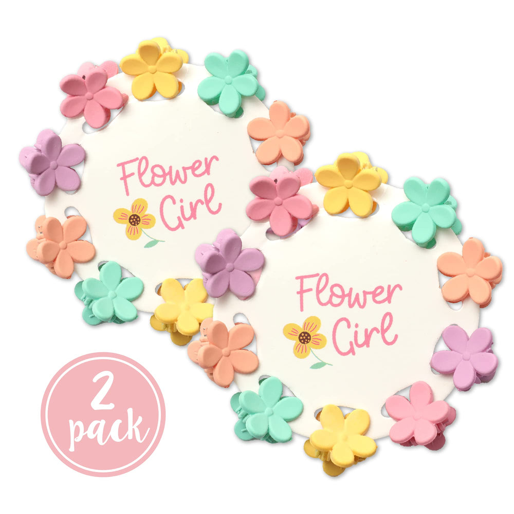 Ensemble deux cartes cadeaux avec barrettes fleurs prêt à offrir