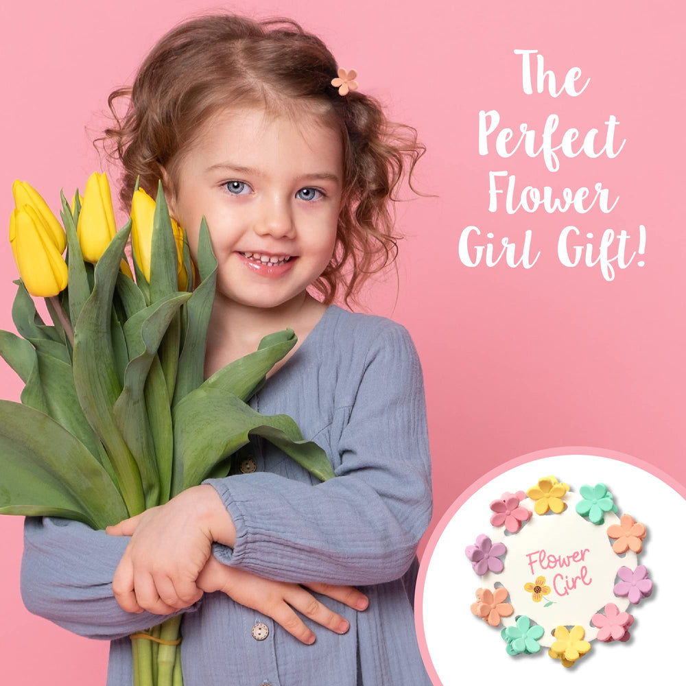 Barrette fleur prête à offrir sur une carte élégante