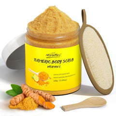 POP MODERN.C gommage-corps curcuma vitamine C en bouteille, exfolie en douceur.
