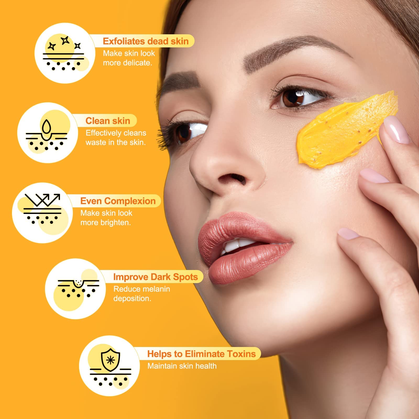 POP MODERN.C Grains de noix pour exfoliation visage en douceur.