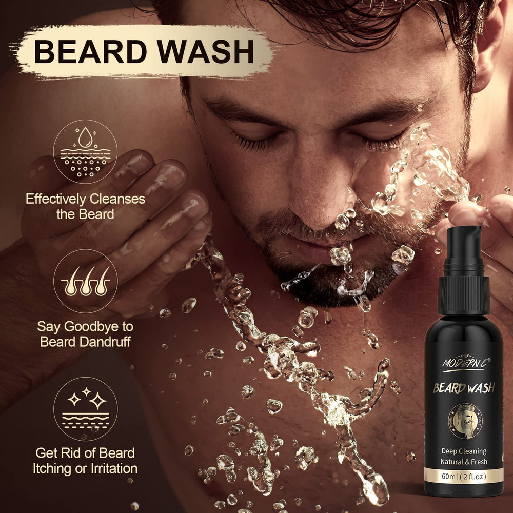Pop Modern.C kit huile barbe: nourrit les poils et apporte brillance.