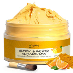 POP MODERN.C masque argile curcuma vitamine C – emballage et soin quotidien.