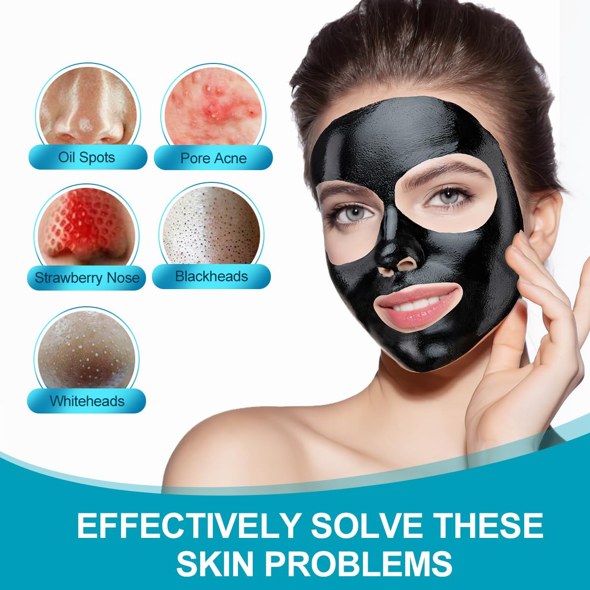 POP MODERN.C outils d'extraction de points noirs – ensemble 4 pièces avec pinceau silicone
